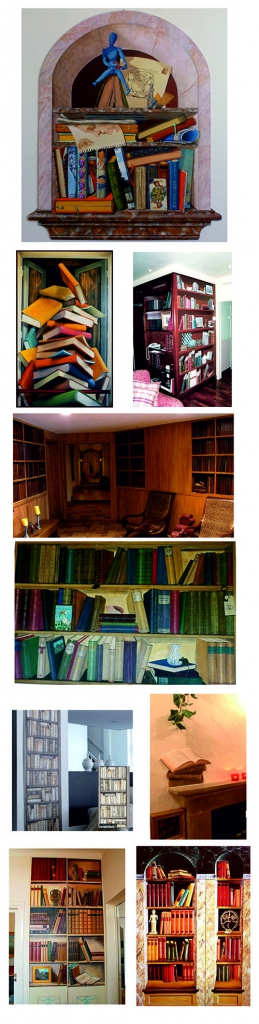 Trampantojos literarios en paredes interiores
