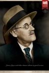 James Joyce con el cristal de la gafa roto