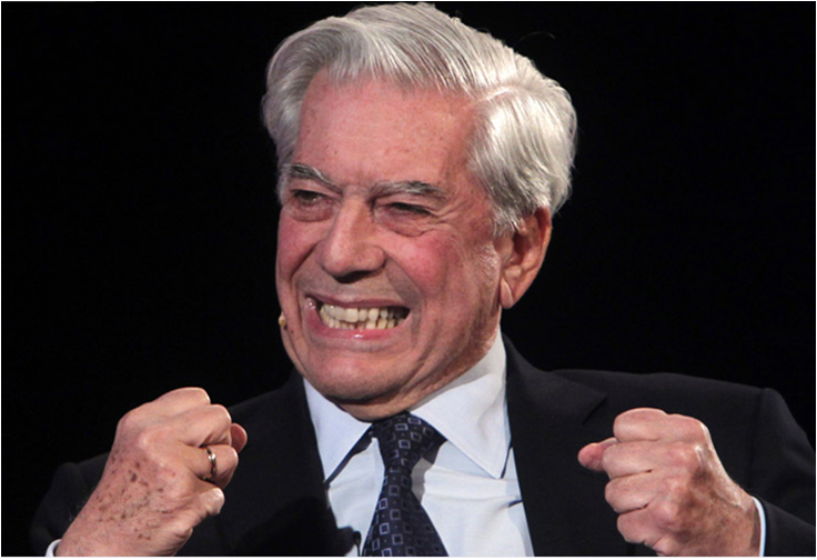 Gesto enfático de Mario Vargas Llosa