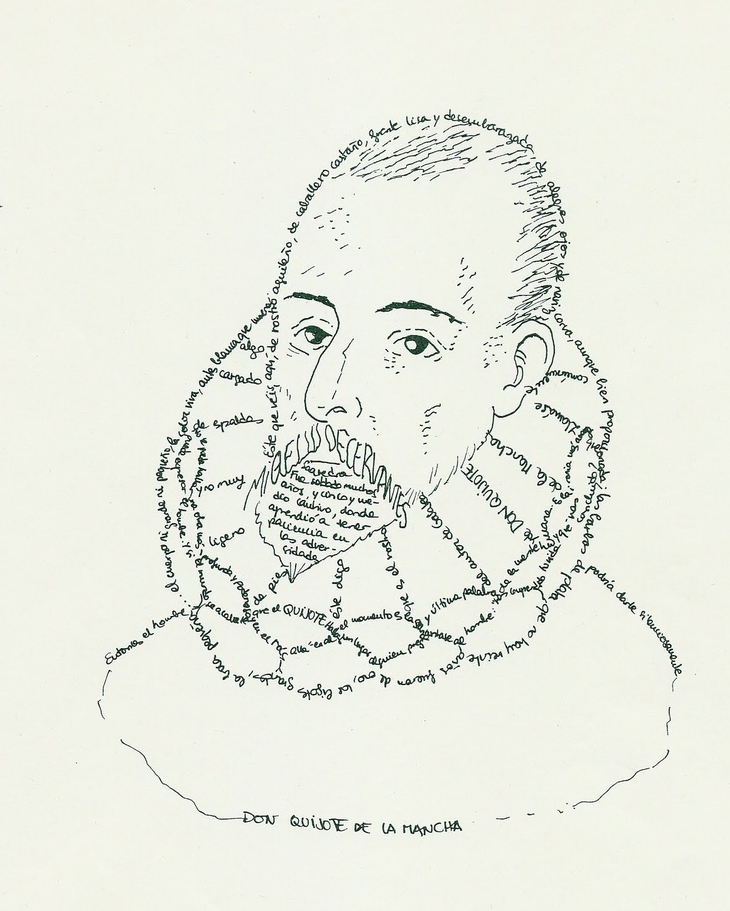 Retrato tipográfico de Miguel de Cervantes