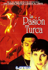 Cartel de la película La pasión turca, basada en la novela de Antonio Gala
