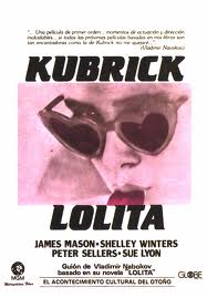 Cartel de Lolita, la adaptación cinematográfica de la novela de Vladimir Nabokov