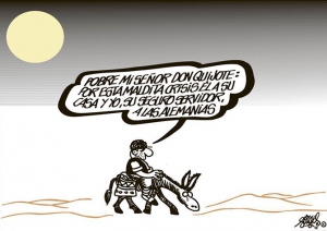 Viñeta de Forges: Don Quijote y la crisis