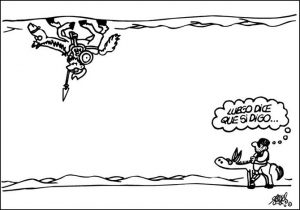 Genial viñeta de Forges con Don Quijote y Sancho