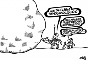 Viñeta de Forges, Don Quijote y la Iglesia