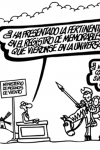 Viñeta de Forges donde Don Quijote se enfrenta a problemas con la Administración