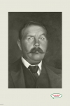 Arthur Conan Doyle en un anuncio para audiolibros