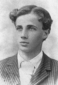 Robert Frost cuando era adolescente