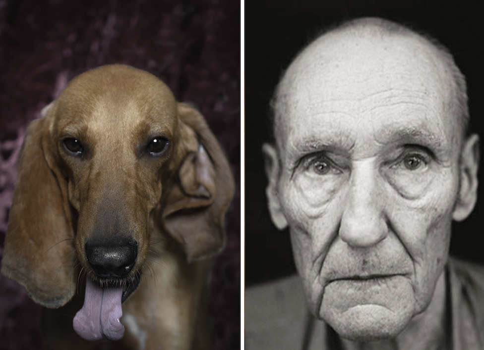 William S Burroughs y su imitador canino