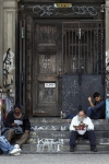 Lectores callejeros en Nueva York