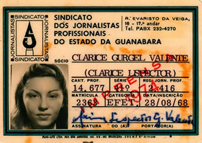 Carnet de prensa de Clarice Lispector