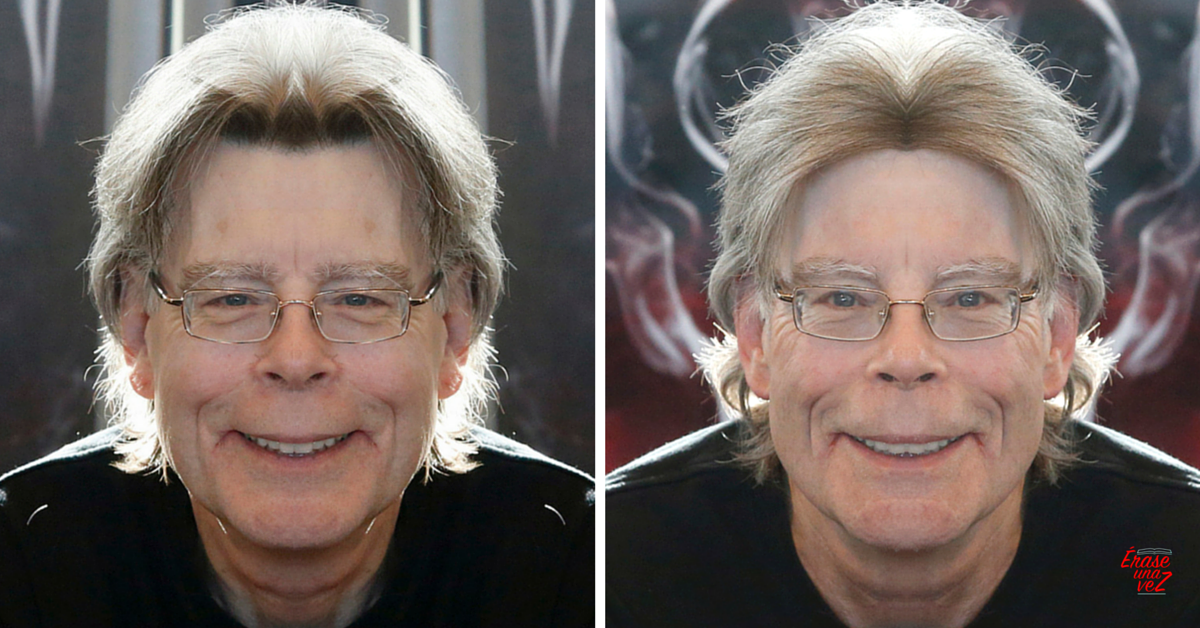 Cómo se vería la cara de Stephen King si fuera simétrica