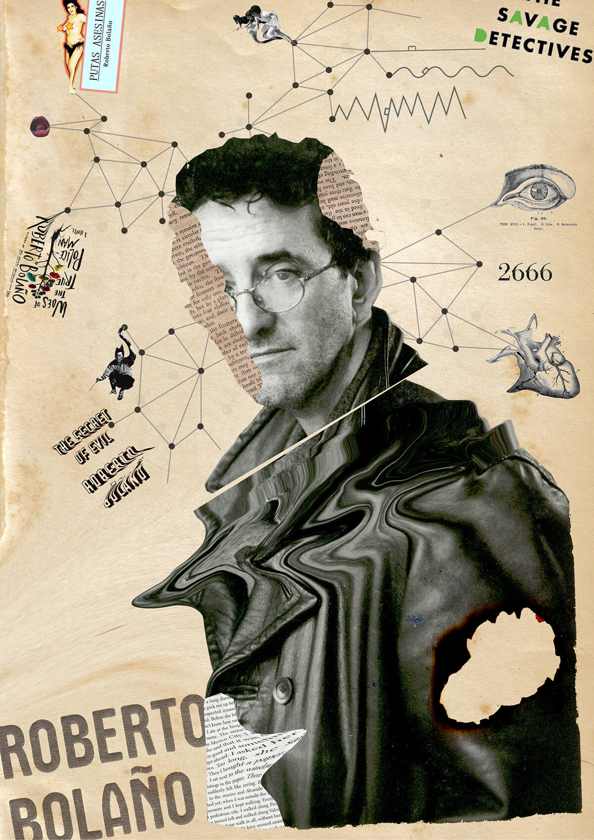 Collage de Roberto Bolaño