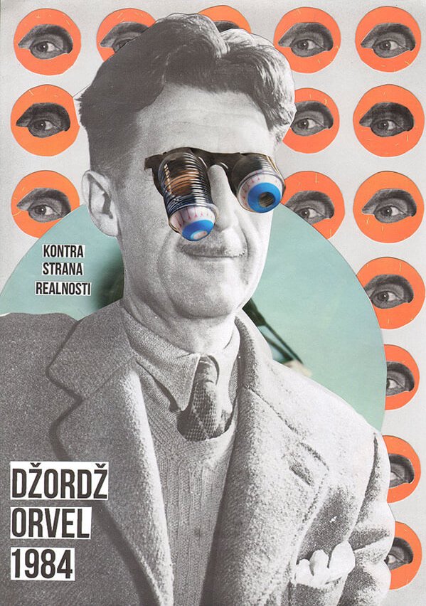 Collage de George Orwell y 1984