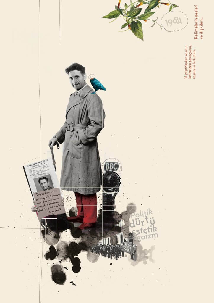 Collage de George Orwell