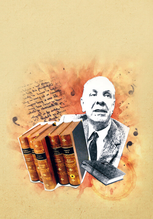 Collage de Jorge Luis Borges