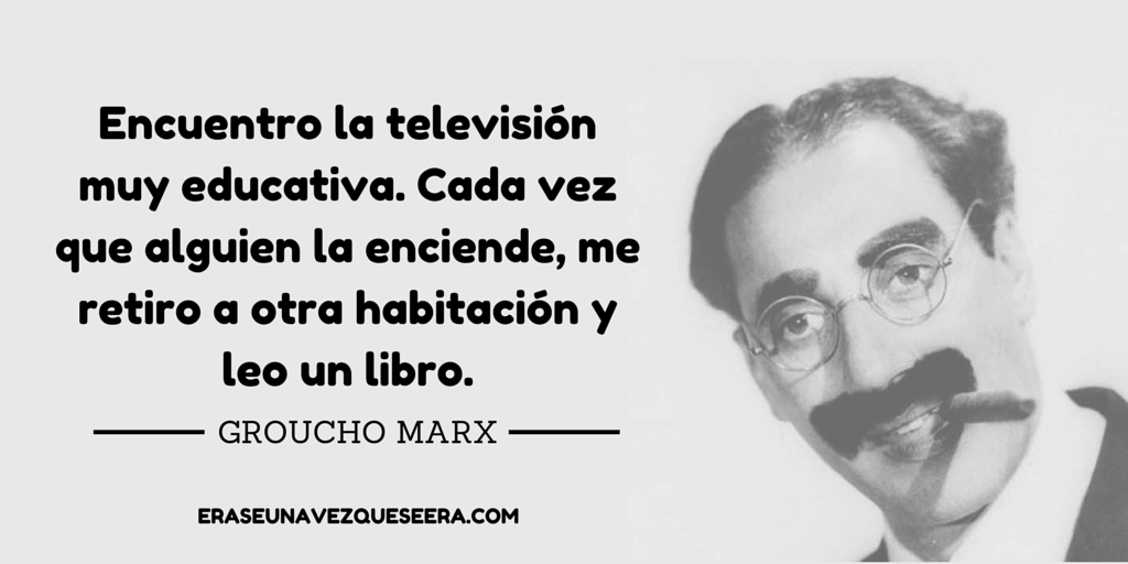 Divertida frase de Groucho Marx sobre la lectura