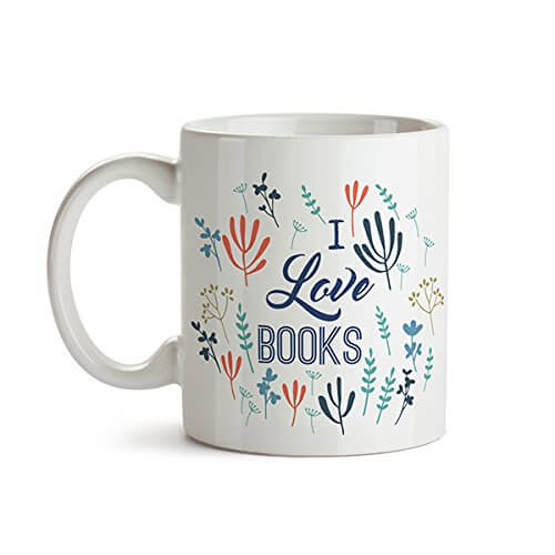 Taza para lectores: I love books